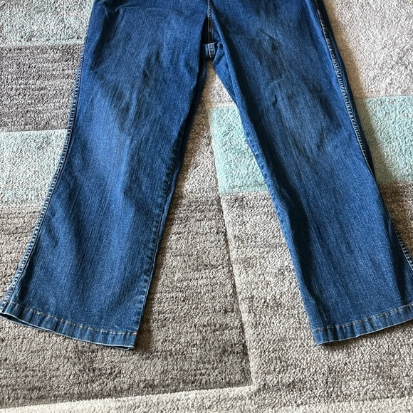 Denim & Co Women's Plus Size Easy Stretch Pull-On Jeans Pants Denim Blue Sz 1X - Picture 3 of 6